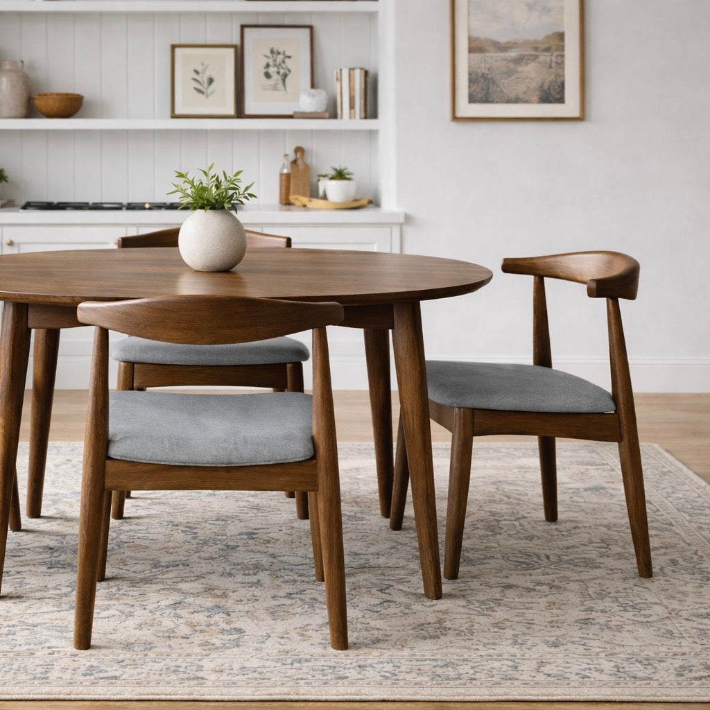 Juliet Grey Fabric Dining Chair - Set of 2