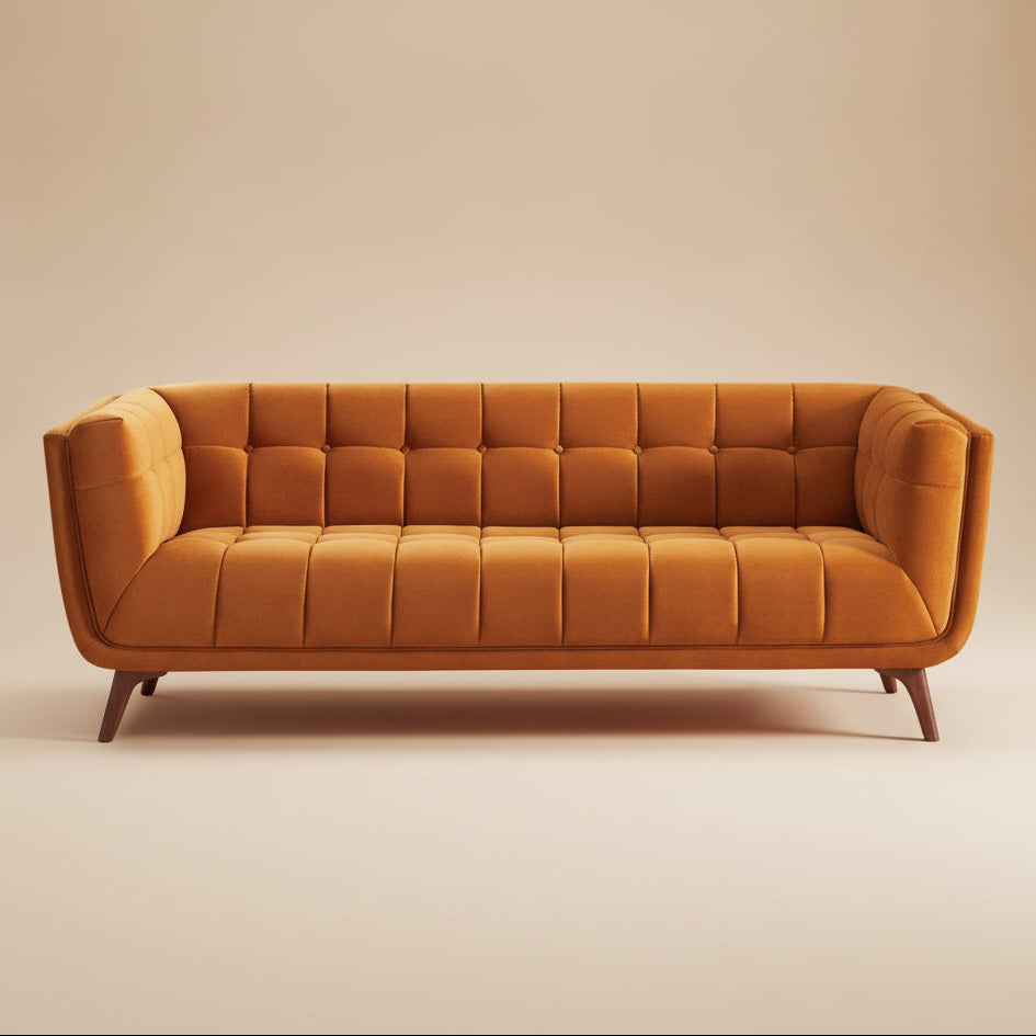 Kano Burnt Orange Velvet Sofa