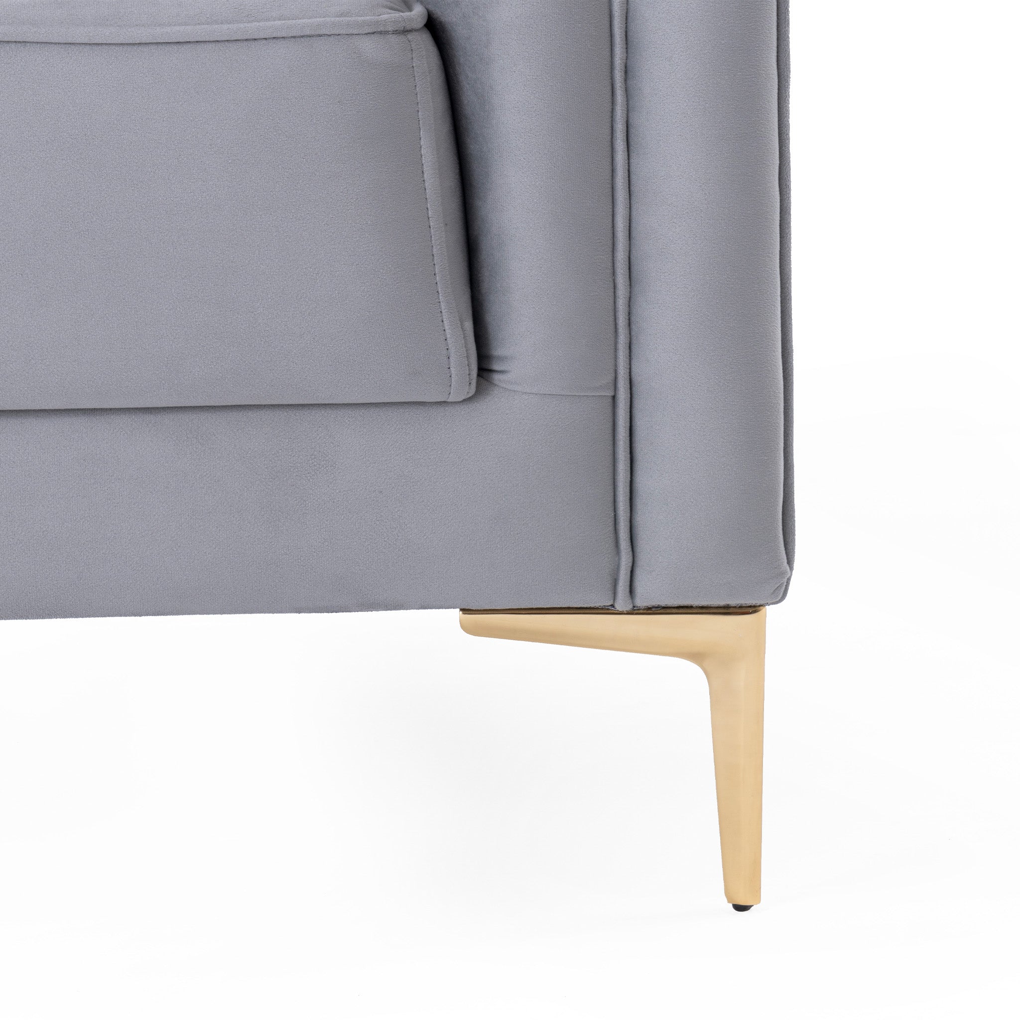 Kendra Light Grey Velvet Sofa