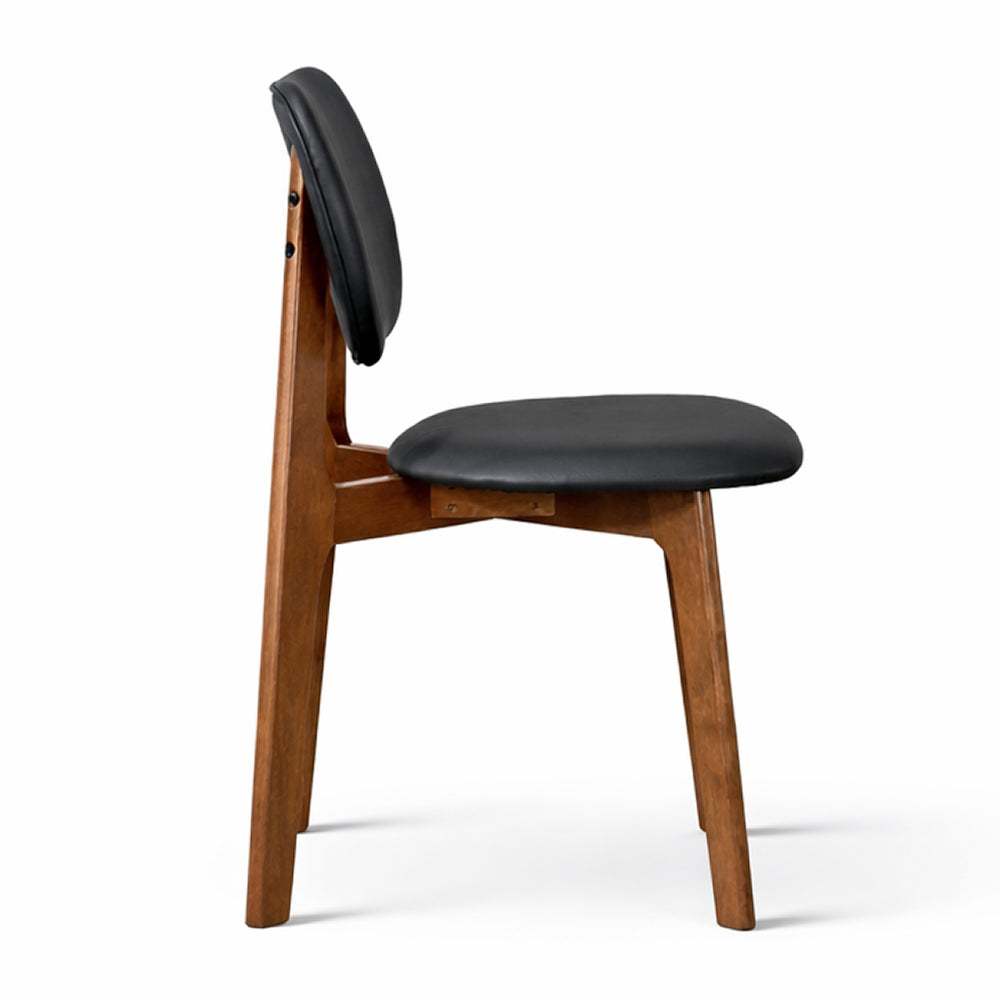 Kinsey Black Leather Dining Chair - Set of 2