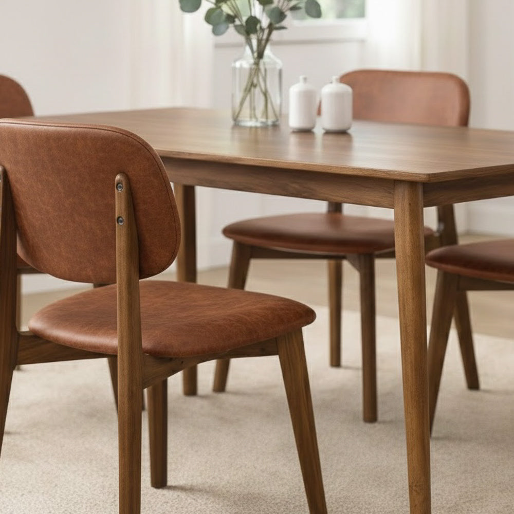 Kinsey Brown Leather Dining Chair - Set of 2