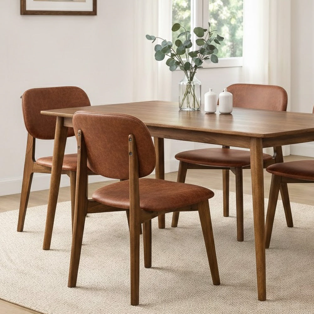 Kinsey Brown Leather Dining Chair - Set of 2