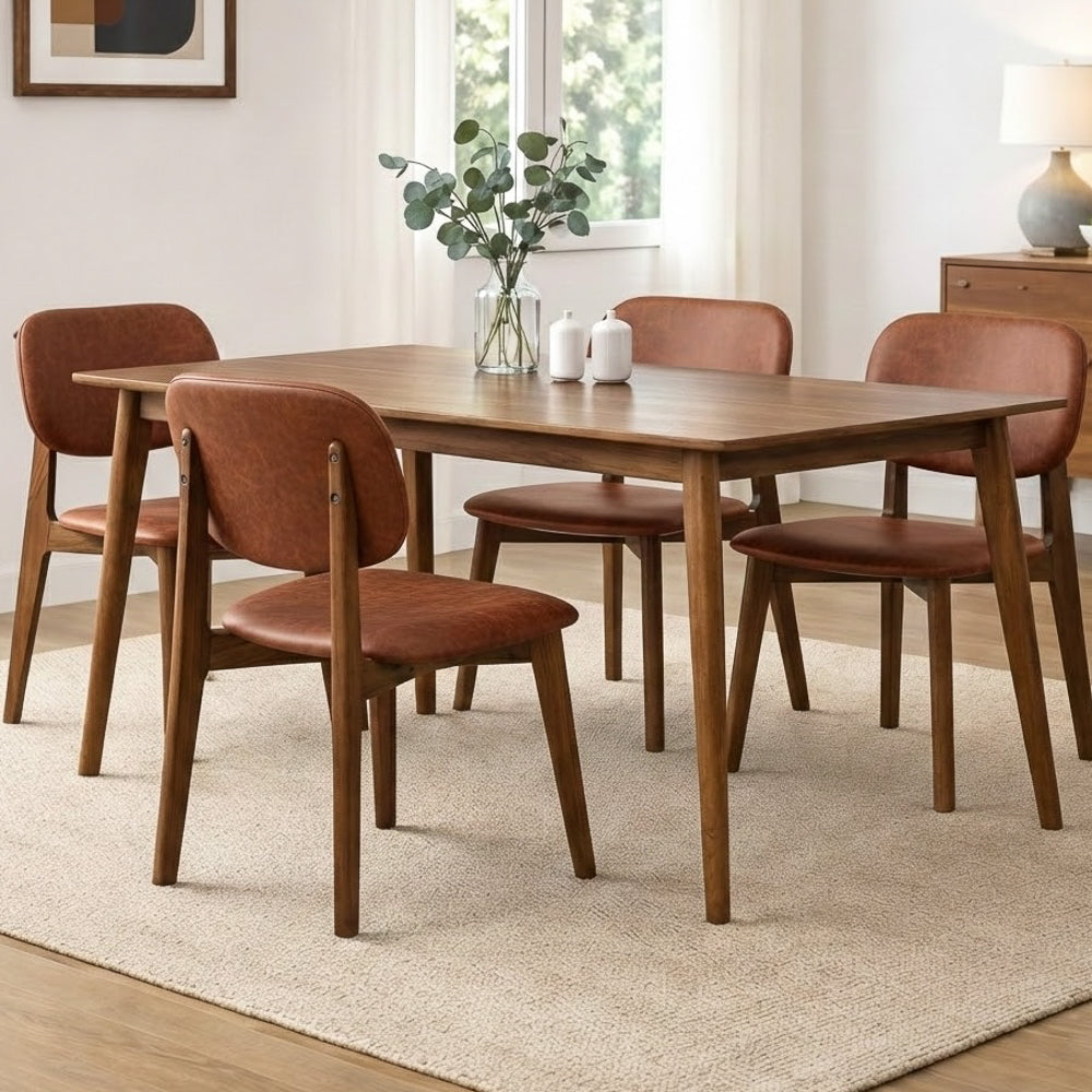 Kinsey Brown Leather Dining Chair - Set of 2