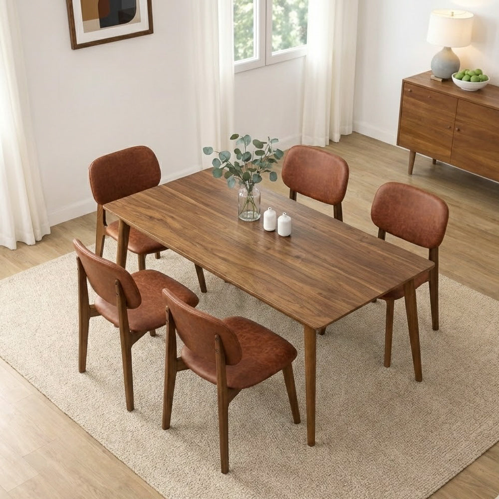 Kinsey Brown Leather Dining Chair - Set of 2