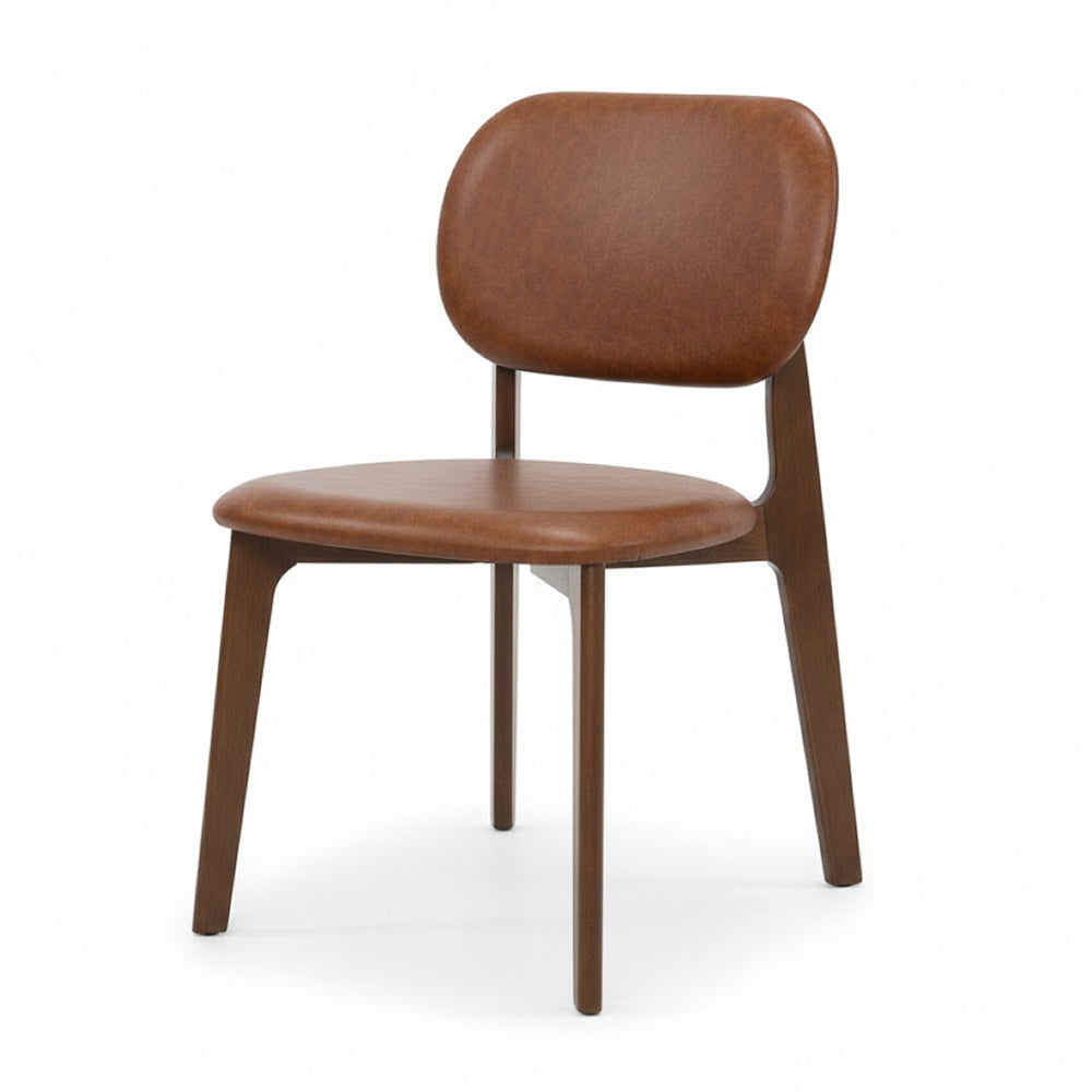 Kinsey Brown Leather Dining Chair - Set of 2