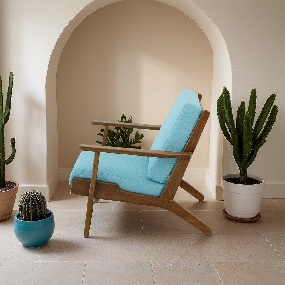 Kyle Lounge Chair - Sky Blue