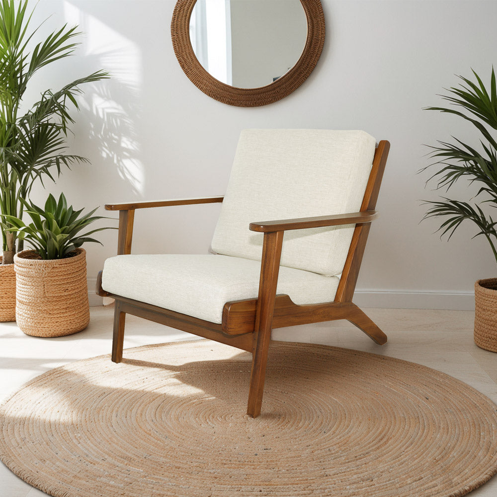 Kyle Lounge Chair - Cream