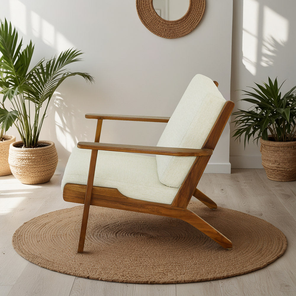 Kyle Lounge Chair - Cream