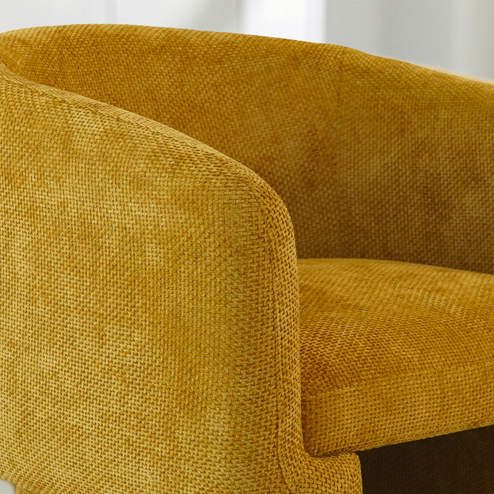 Lancaster Gold Chenille Lounge Chair