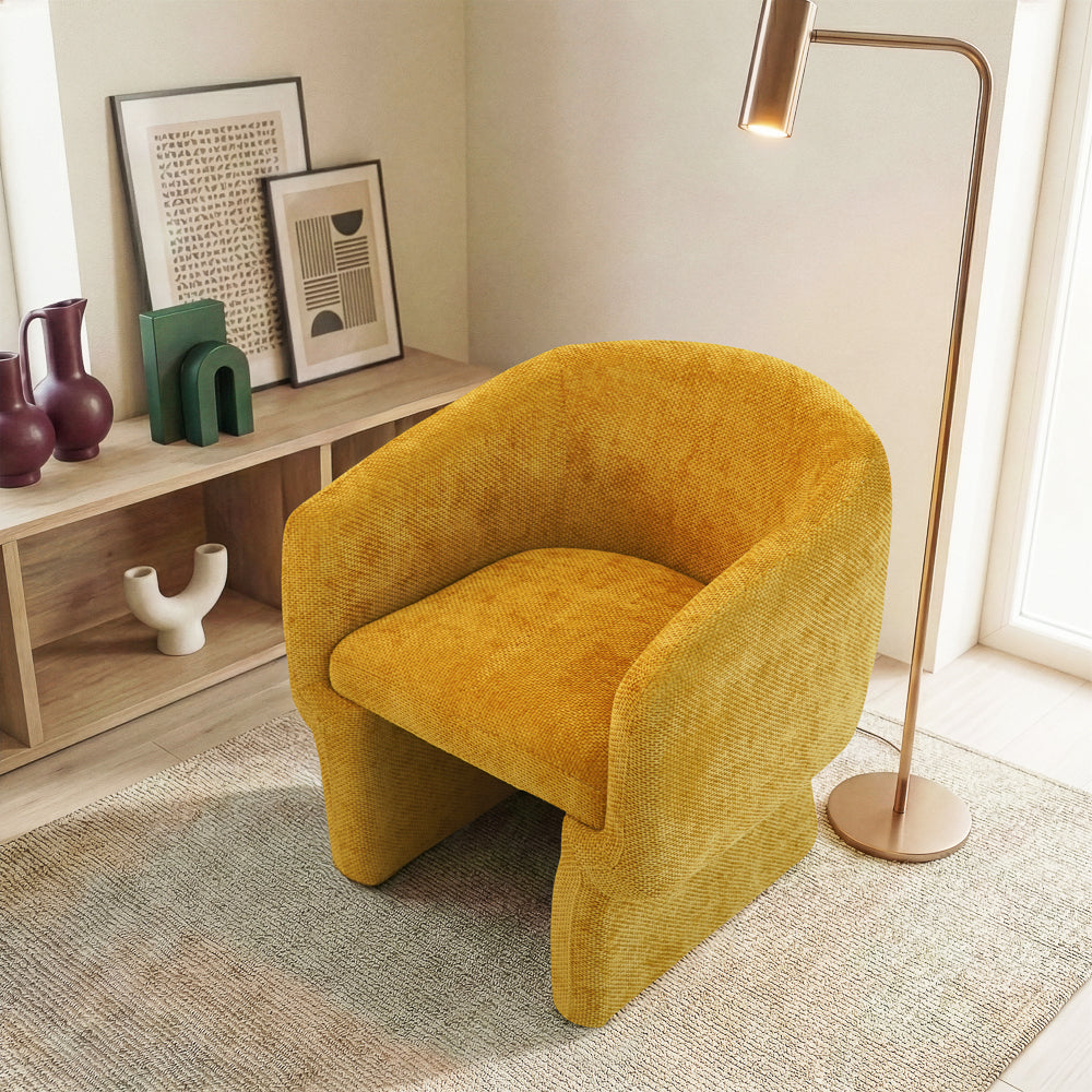 Lancaster Gold Chenille Lounge Chair