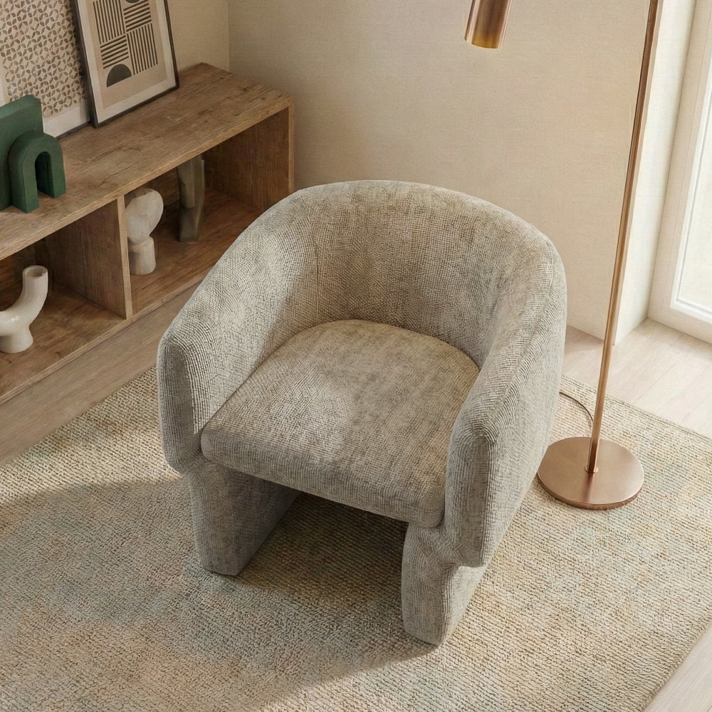 Lancaster Light Brown Chenille Lounge Chair
