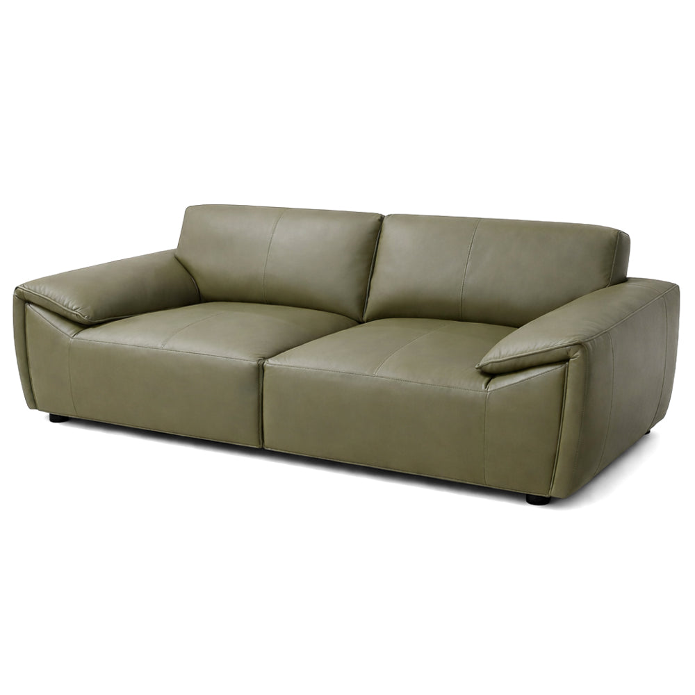 Lawson Olive Green Top Grain Leather Sofa