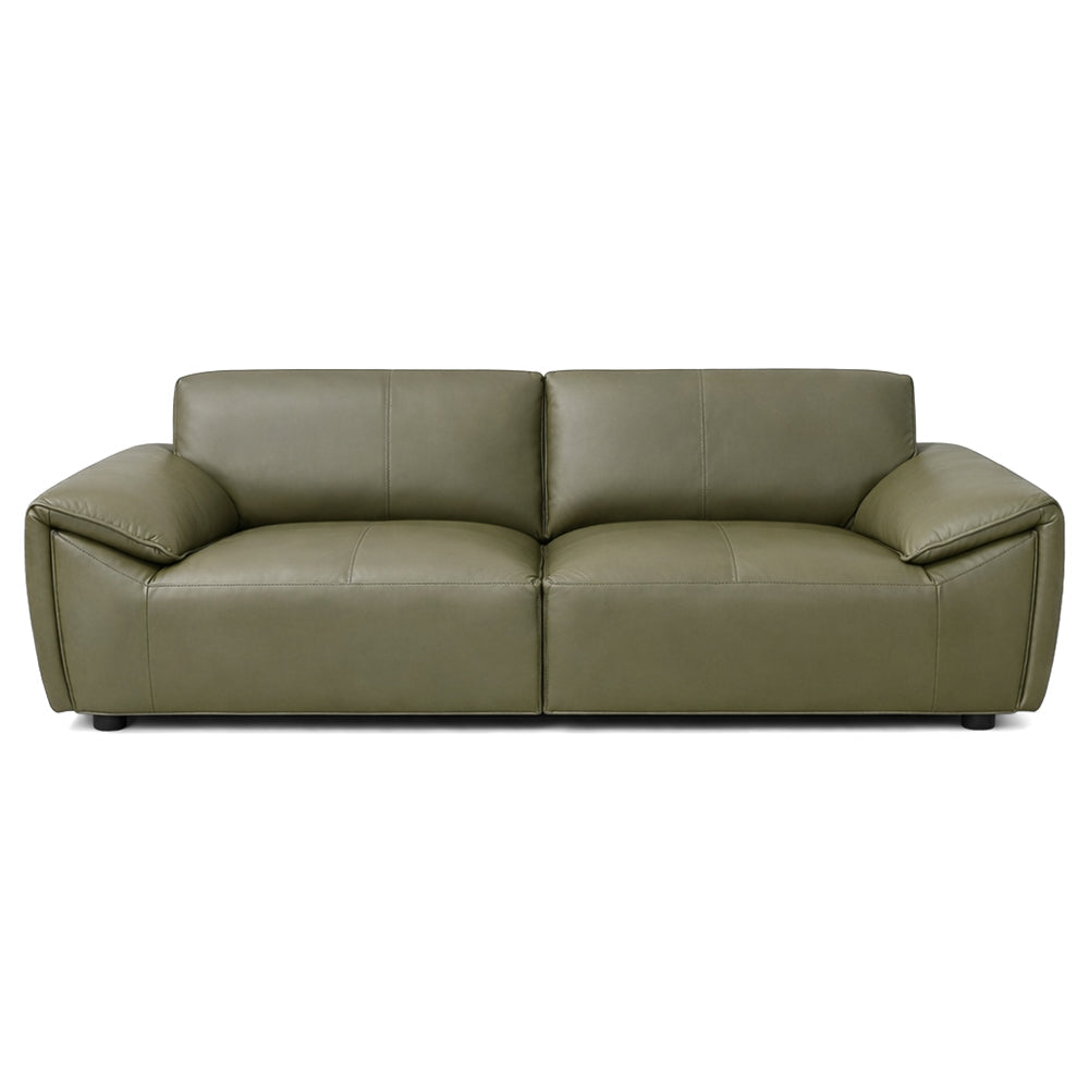 Lawson Olive Green Top Grain Leather Sofa
