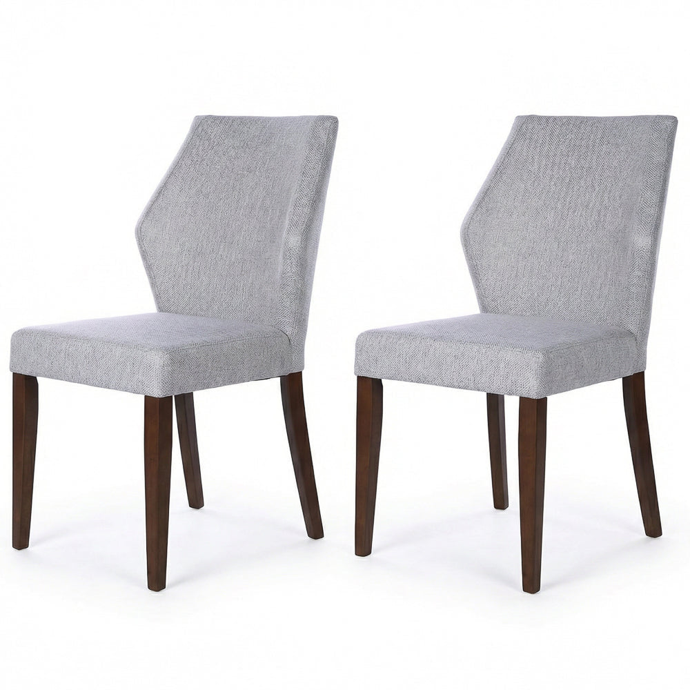 Lowe Light Grey Fabric Dining Chair Set Of 2