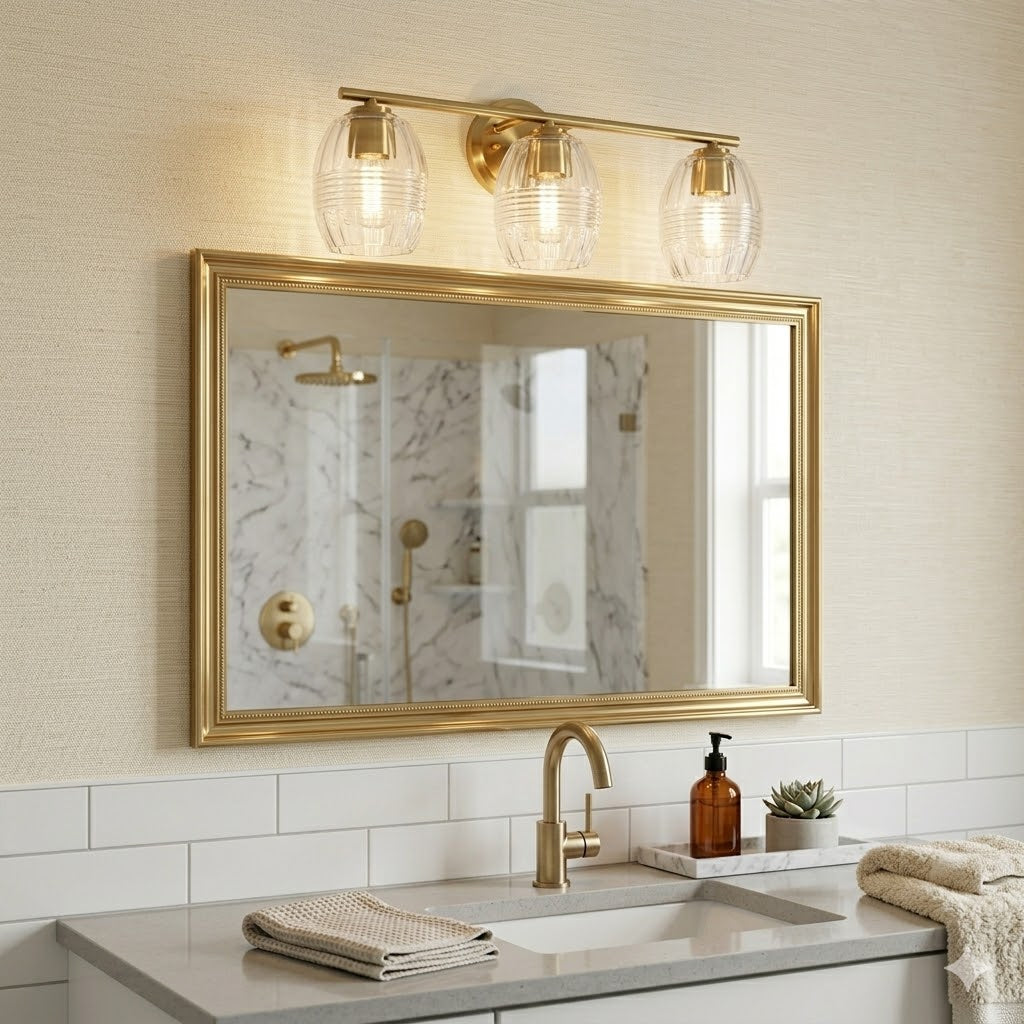 Luster Three Lights Wall Lamp - Satin Brass