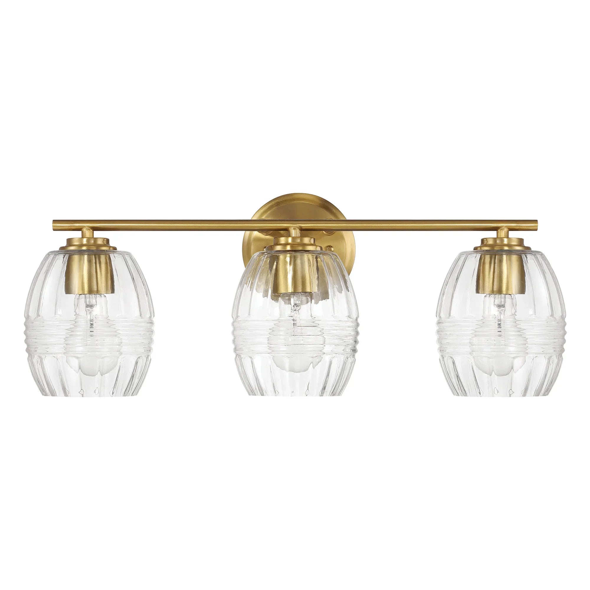 Luster Three Lights Wall Lamp - Satin Brass