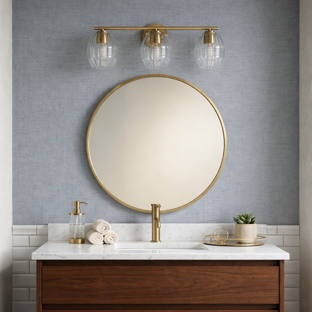 Luster Three Lights Wall Lamp - Satin Brass