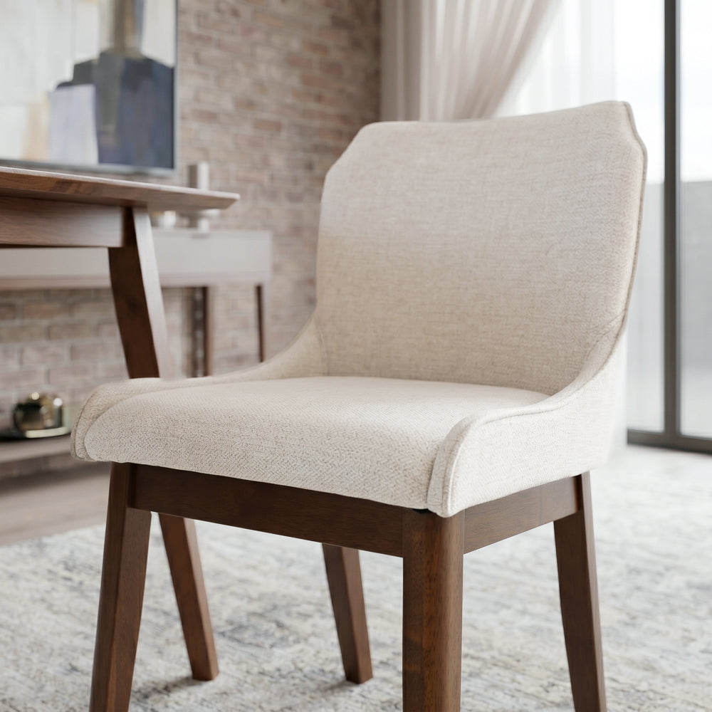 Magnolia Beige Fabric Dining Chair - Set Of 2