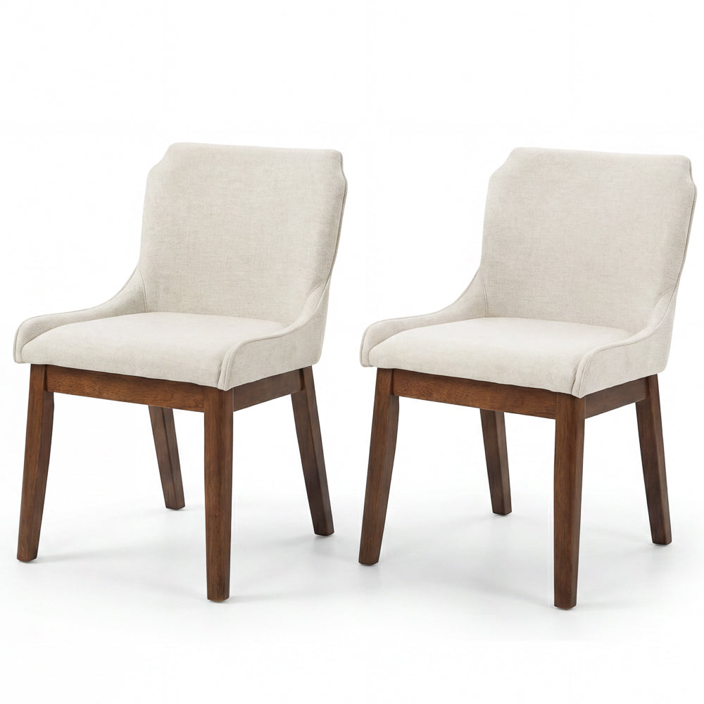 Magnolia Beige Fabric Dining Chair - Set Of 2