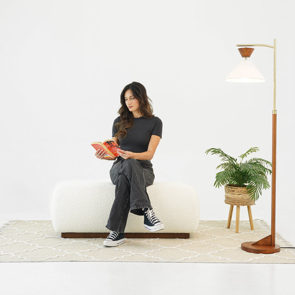 Marin Bench - Ivory Boucle