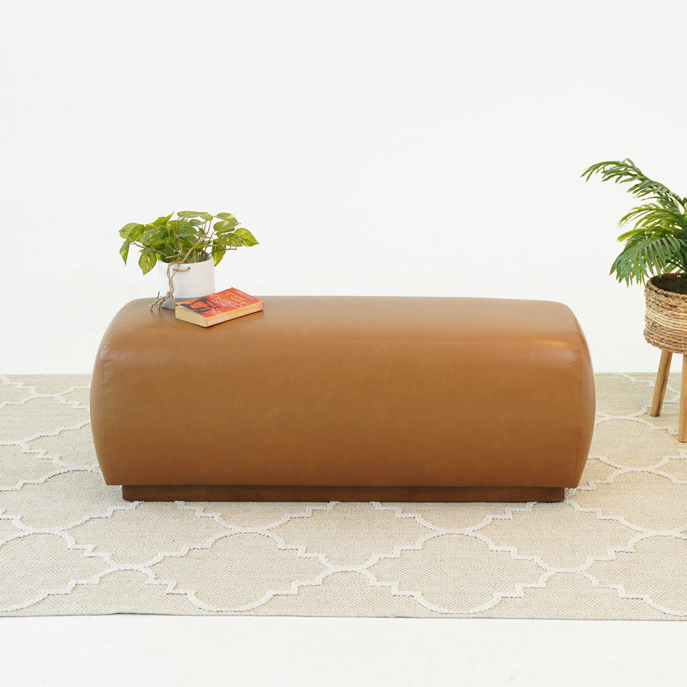 Marin Bench - Vegan Tan Leather