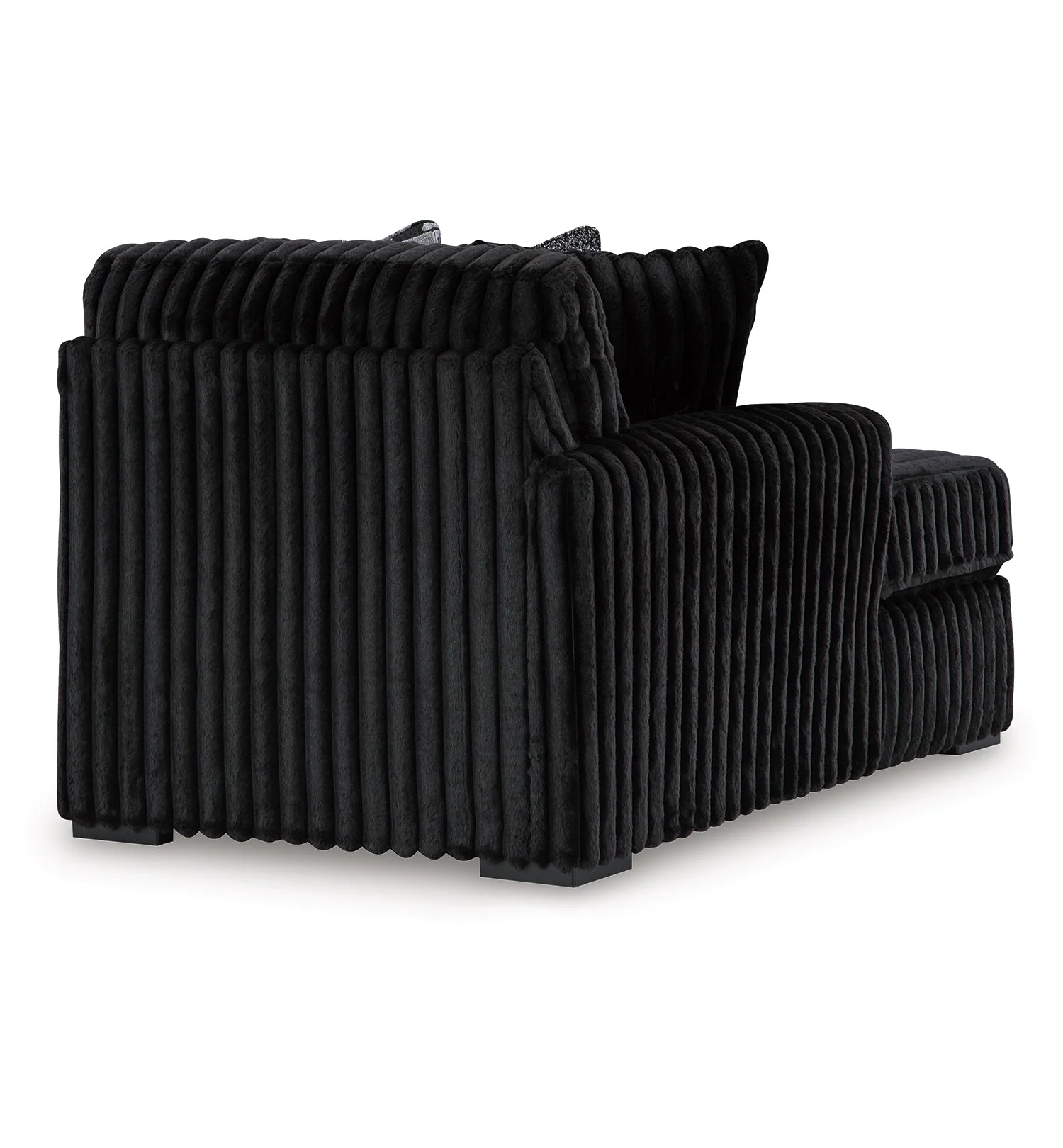 Midnight-Madness Corduroy Sectional with Chaise