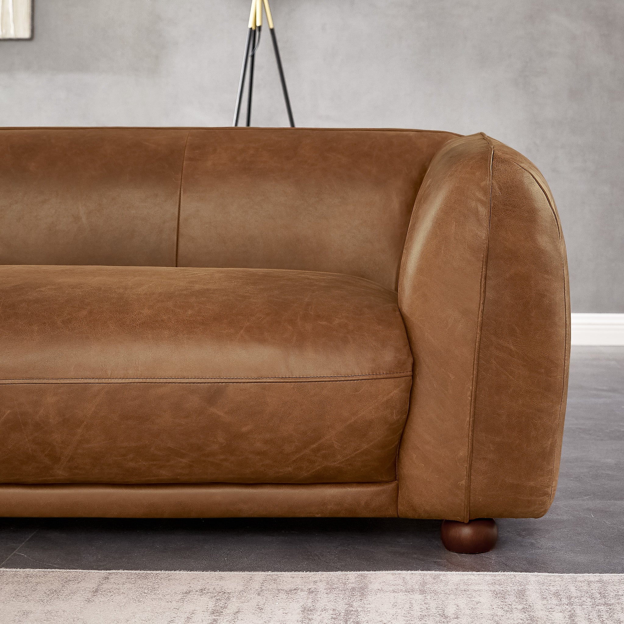 Miller Brown Leather Sofa