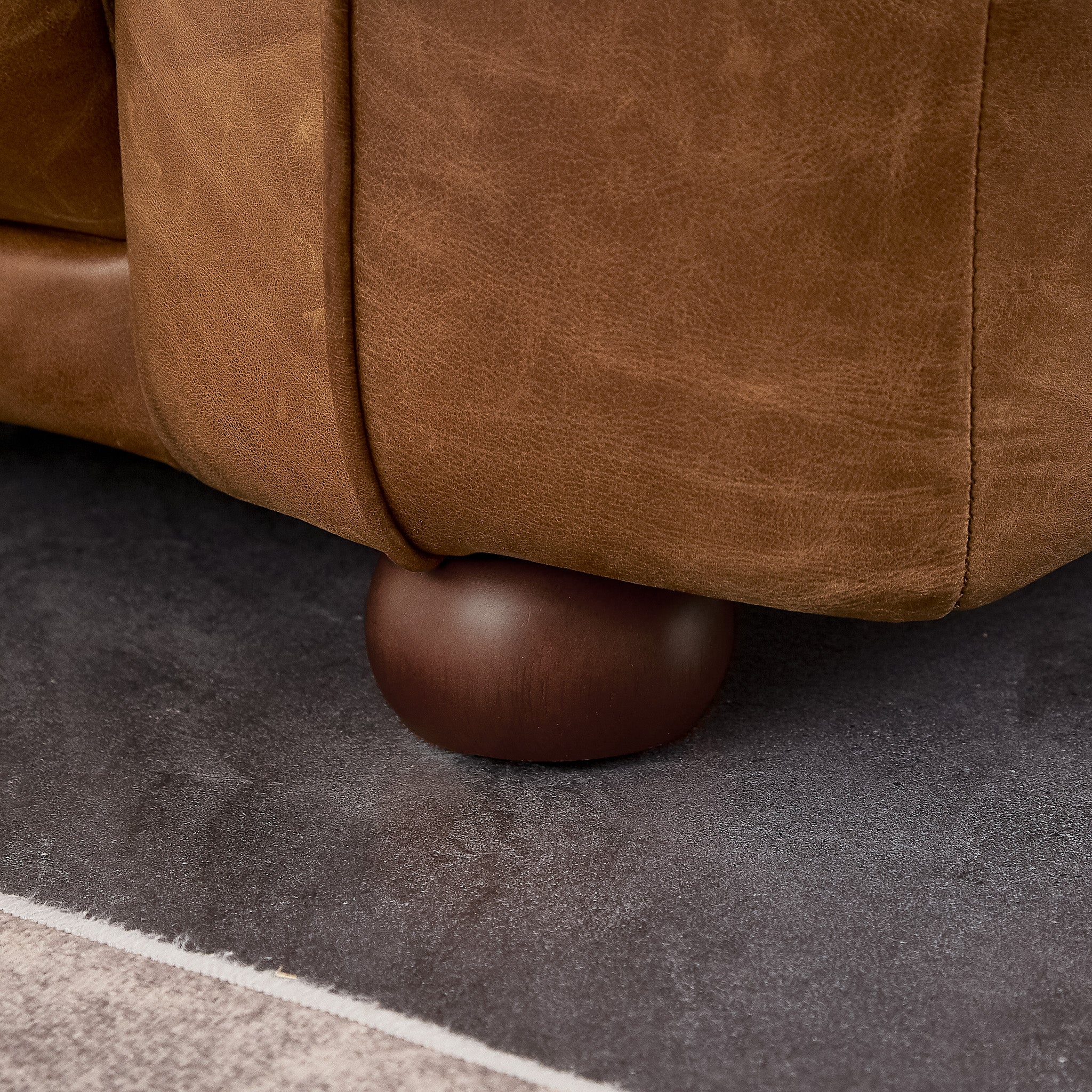 Miller Brown Leather Sofa