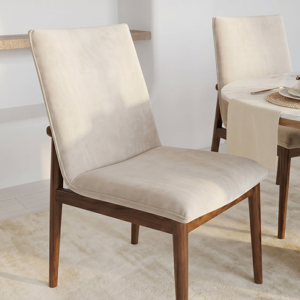 Moss Beige Velvet Dining Chair - Set of 2