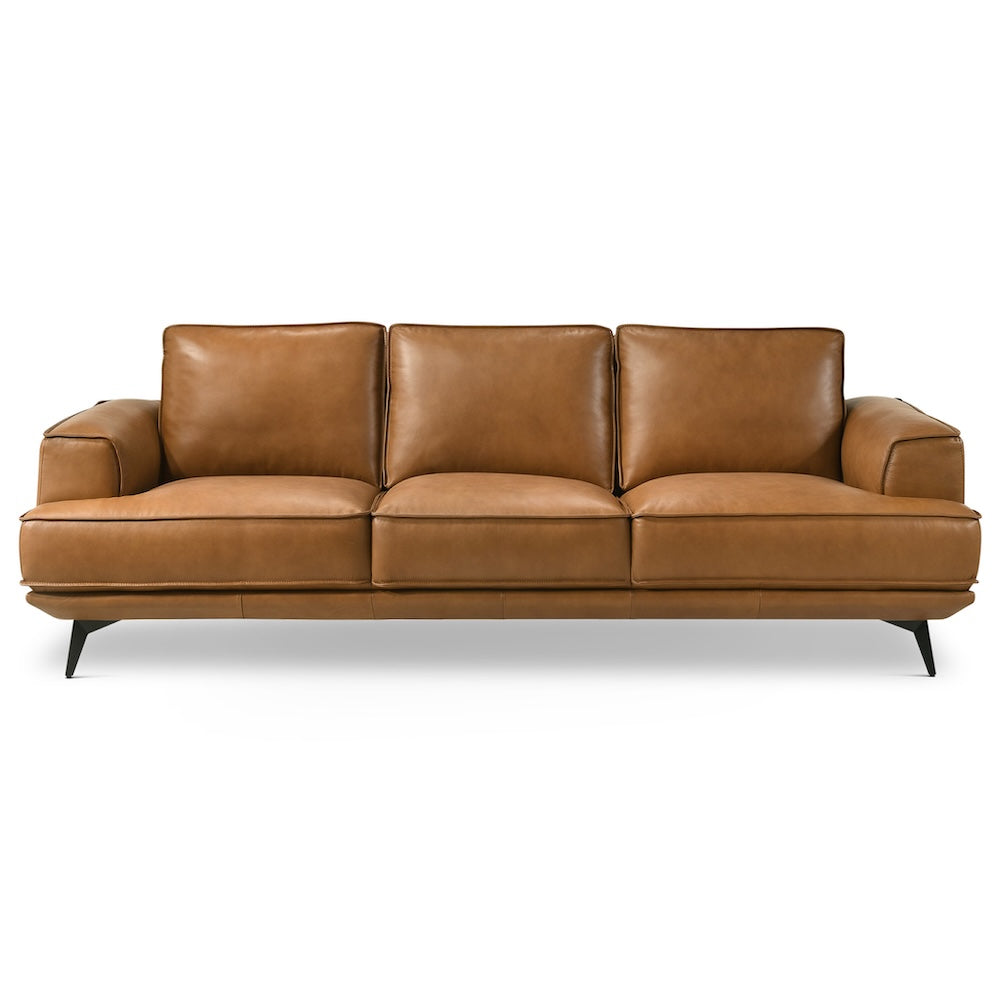Nash Tan Leather Sofa