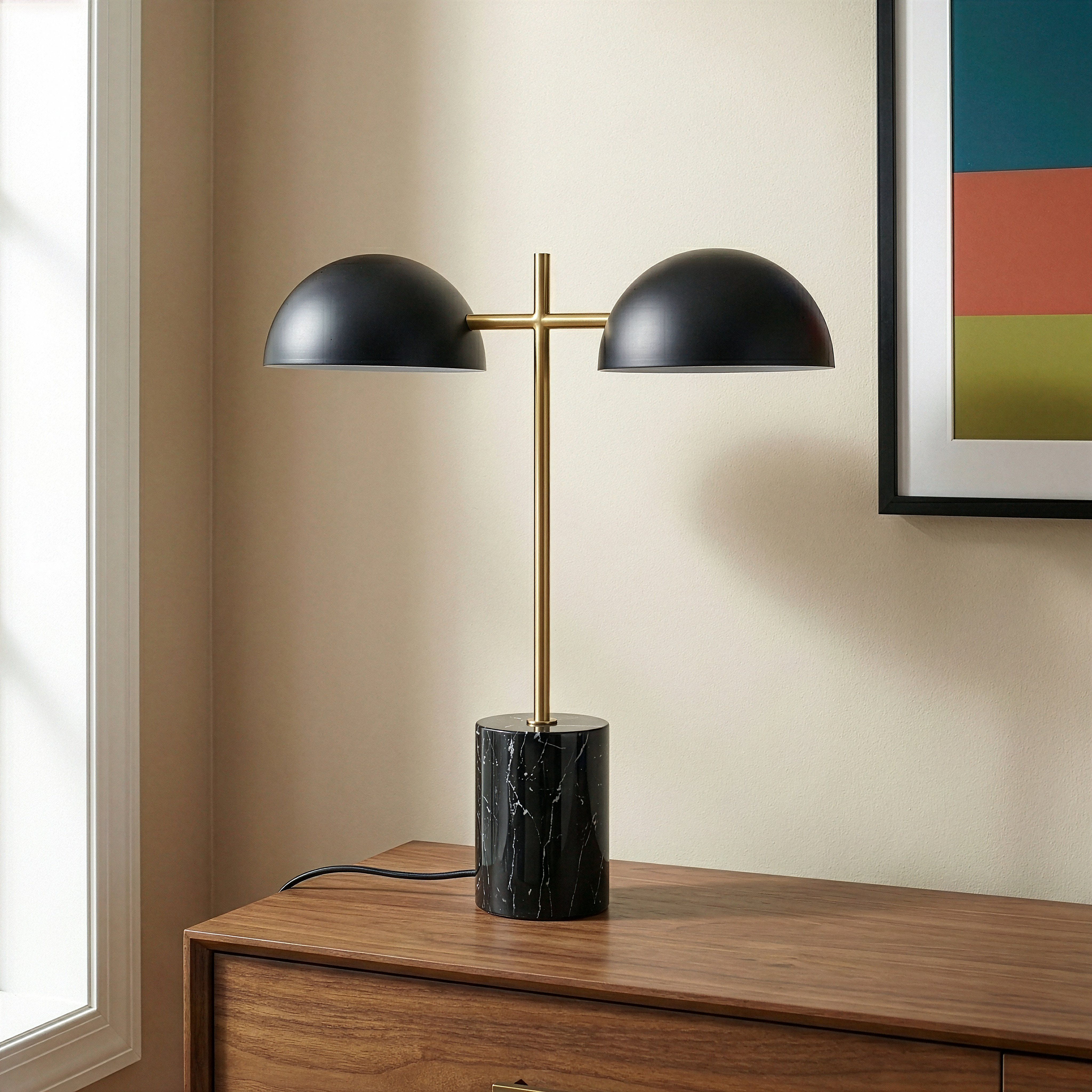 Nova Hydro Black Table Lamp
