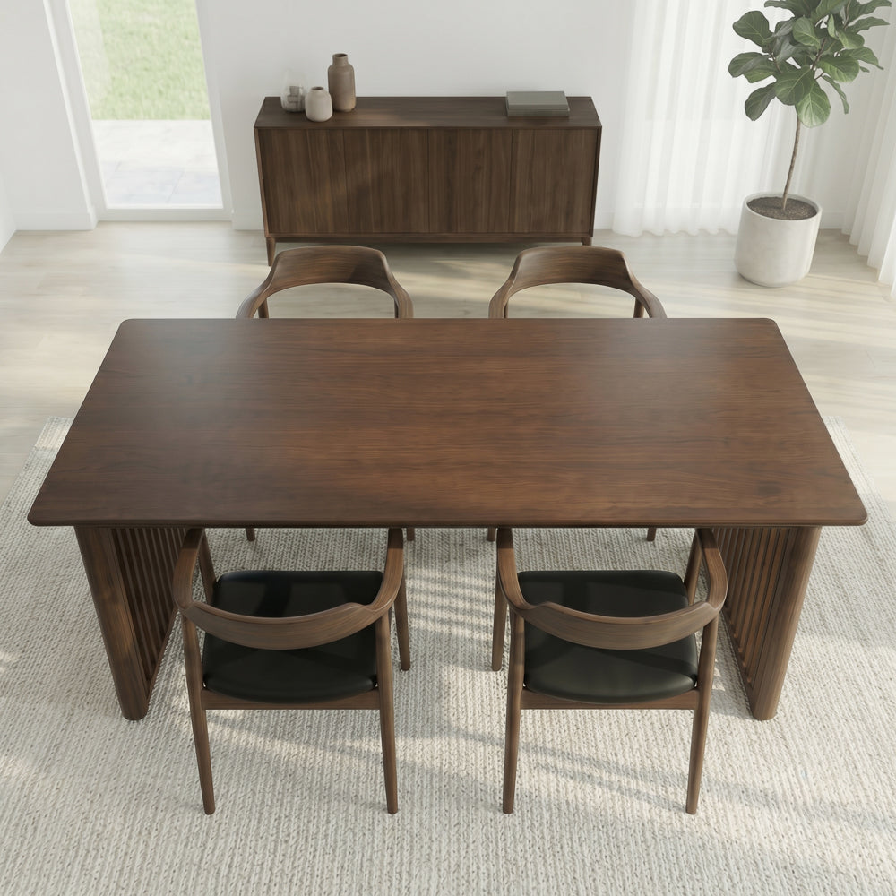 Nuvella Walnut Rectangular Dining Table