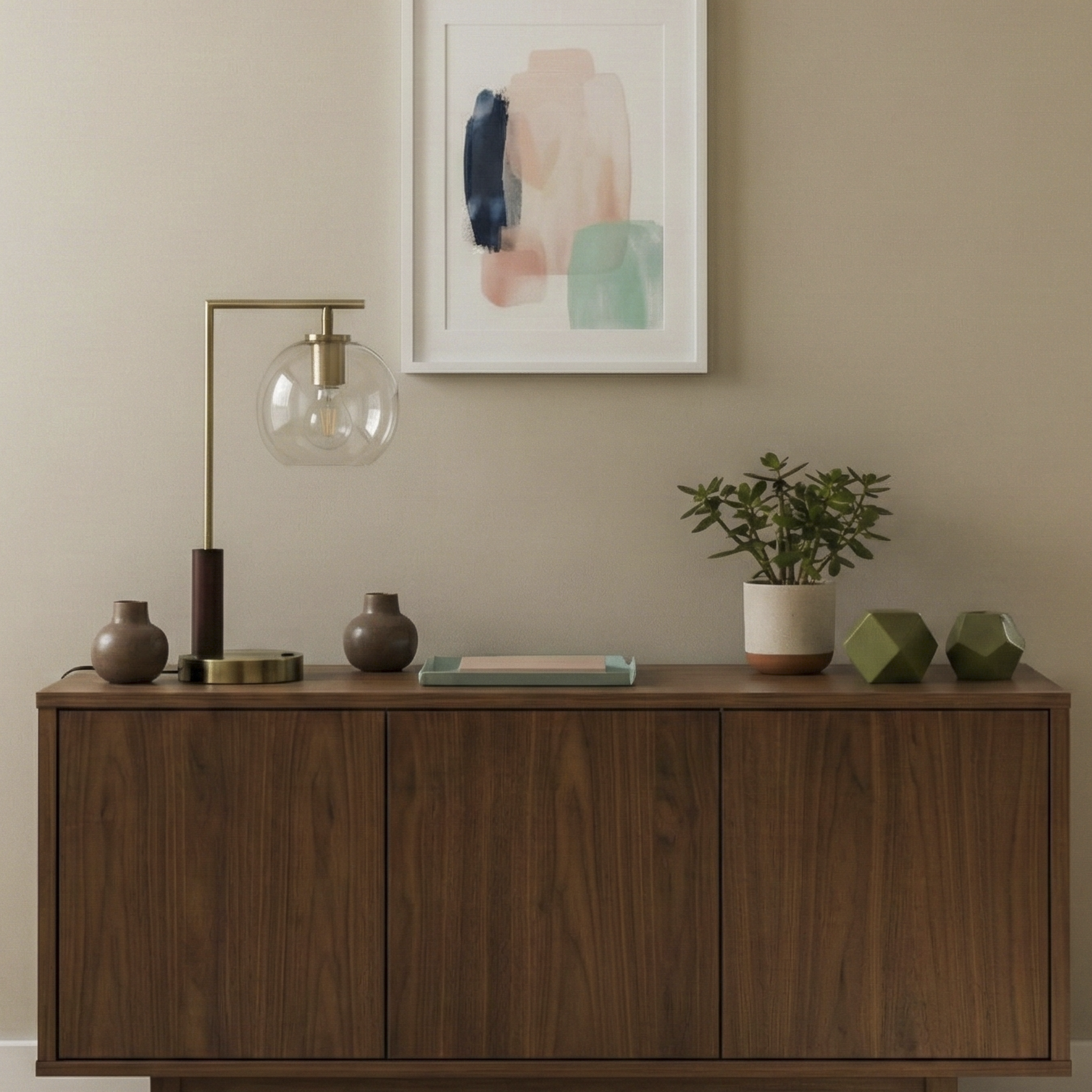 Orion Right Angle Glass Table Lamp - Bronze