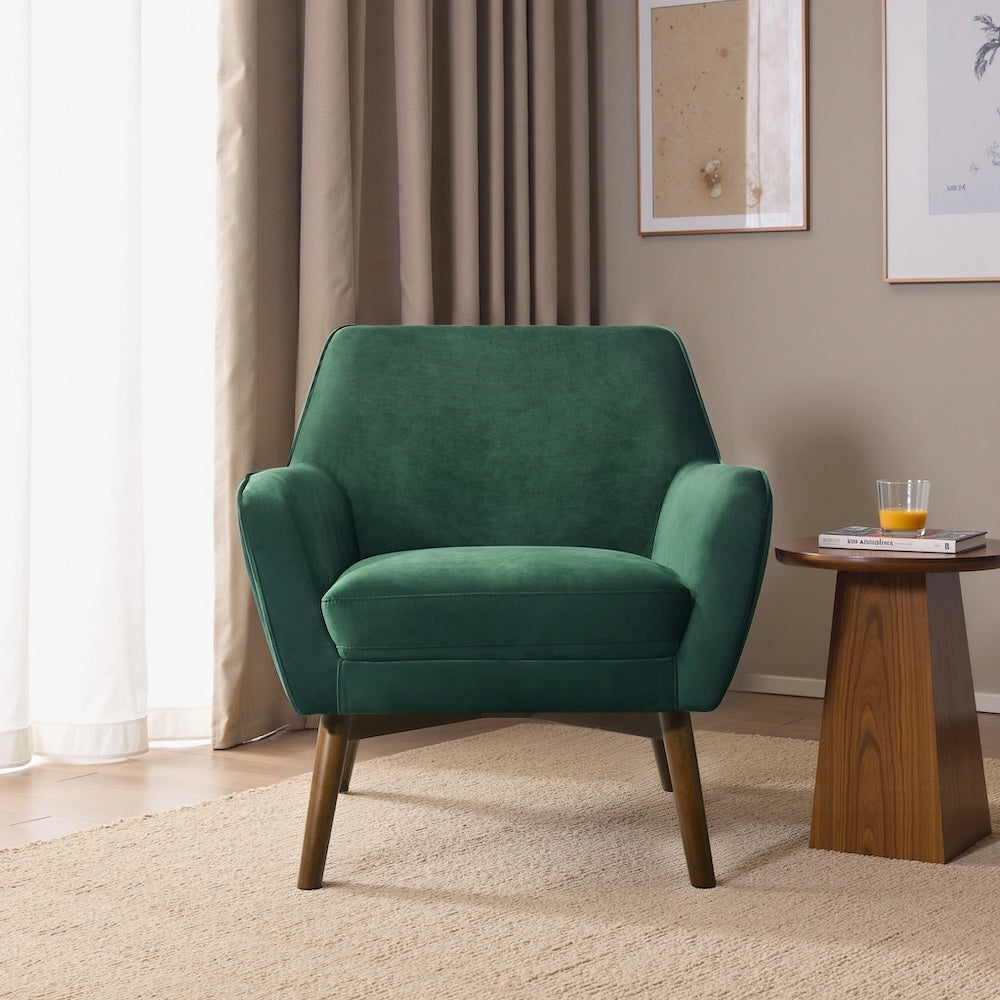 Penny Forest Green Velvet Lounge Chair