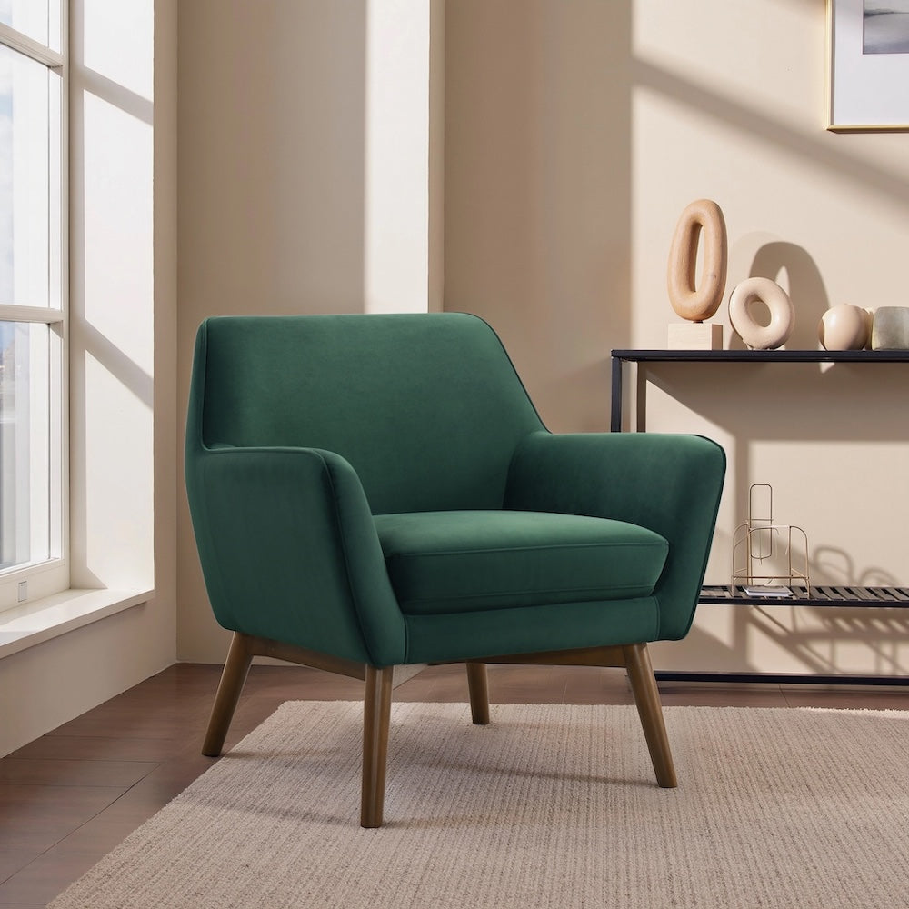 Penny Forest Green Velvet Lounge Chair