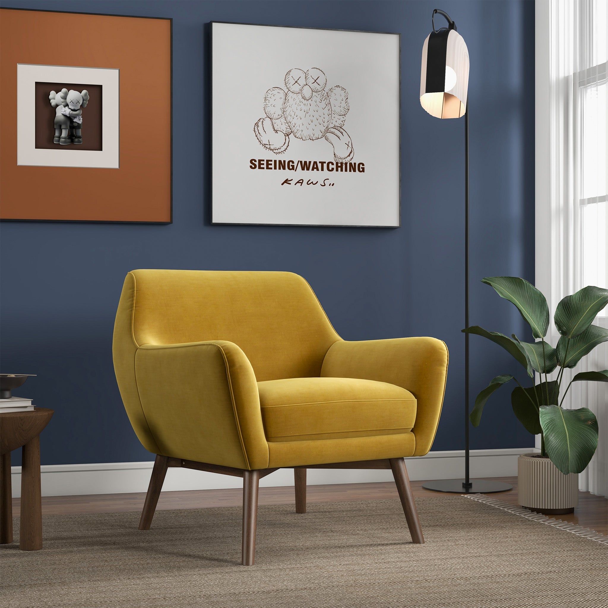 Penny Gold Velvet Armchair