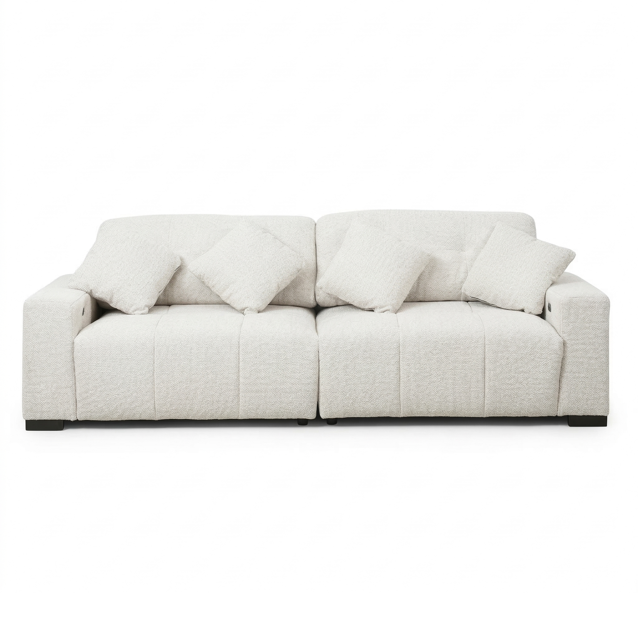 Quell Beige Linen PWR Slider Sofa