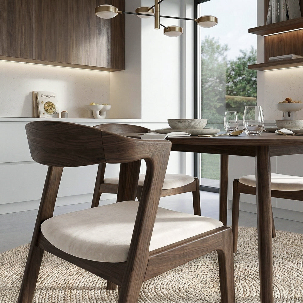 Reggie Cream Velvet Dining Chair - Set of 2