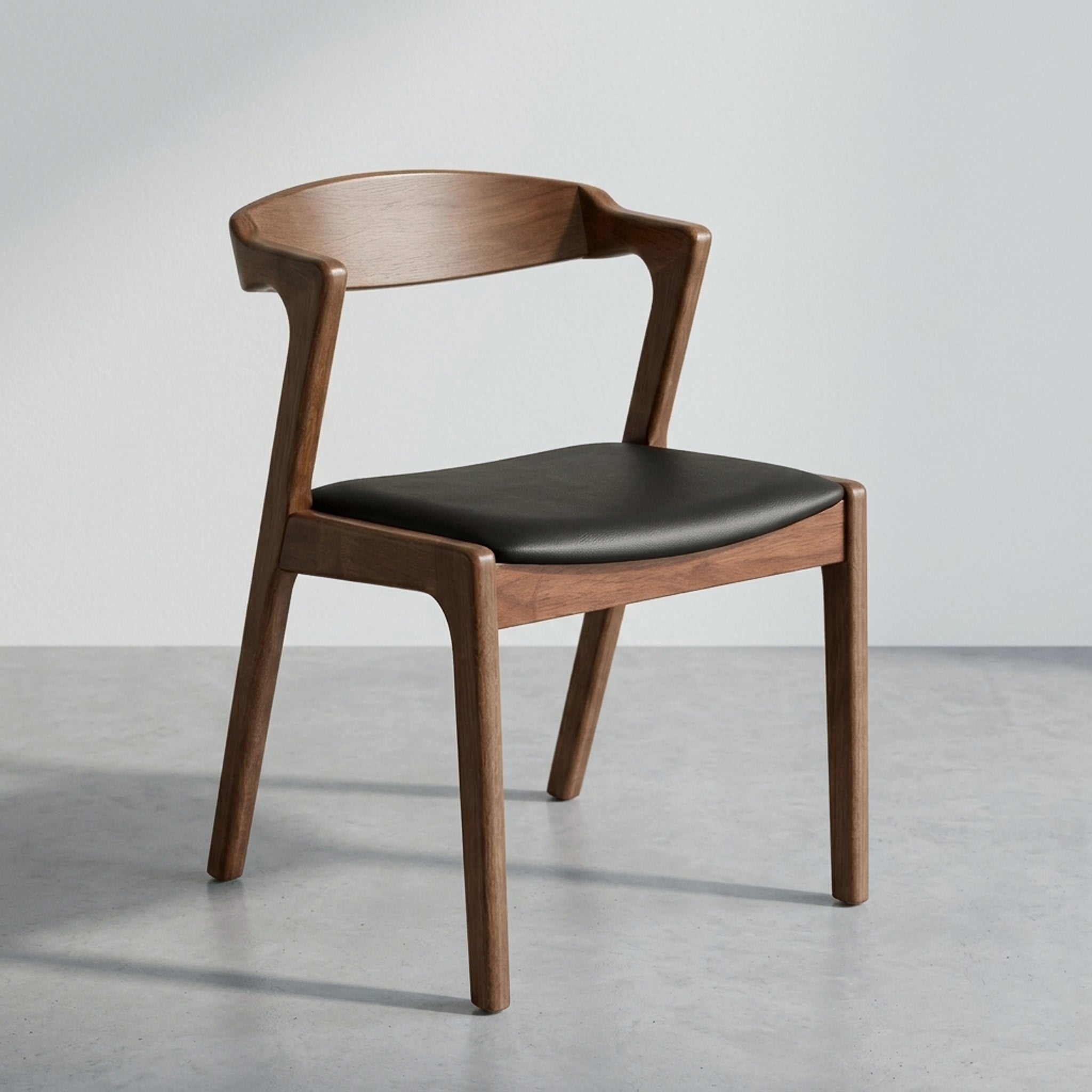 Reggie Dining Chair Black Leather - Set of 2