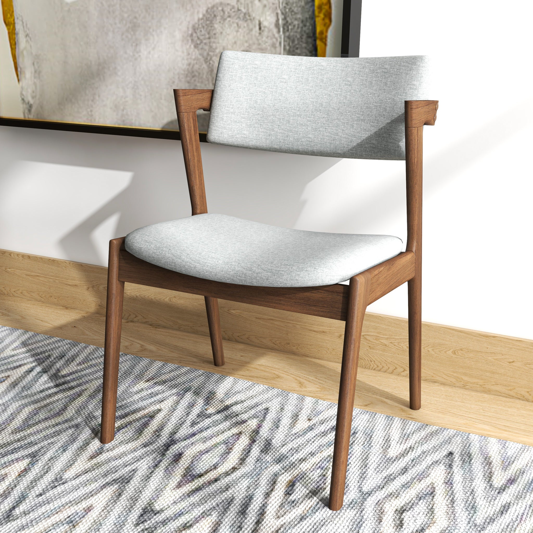 Ricco Light Grey Fabric Dining Chair - Set of 2
