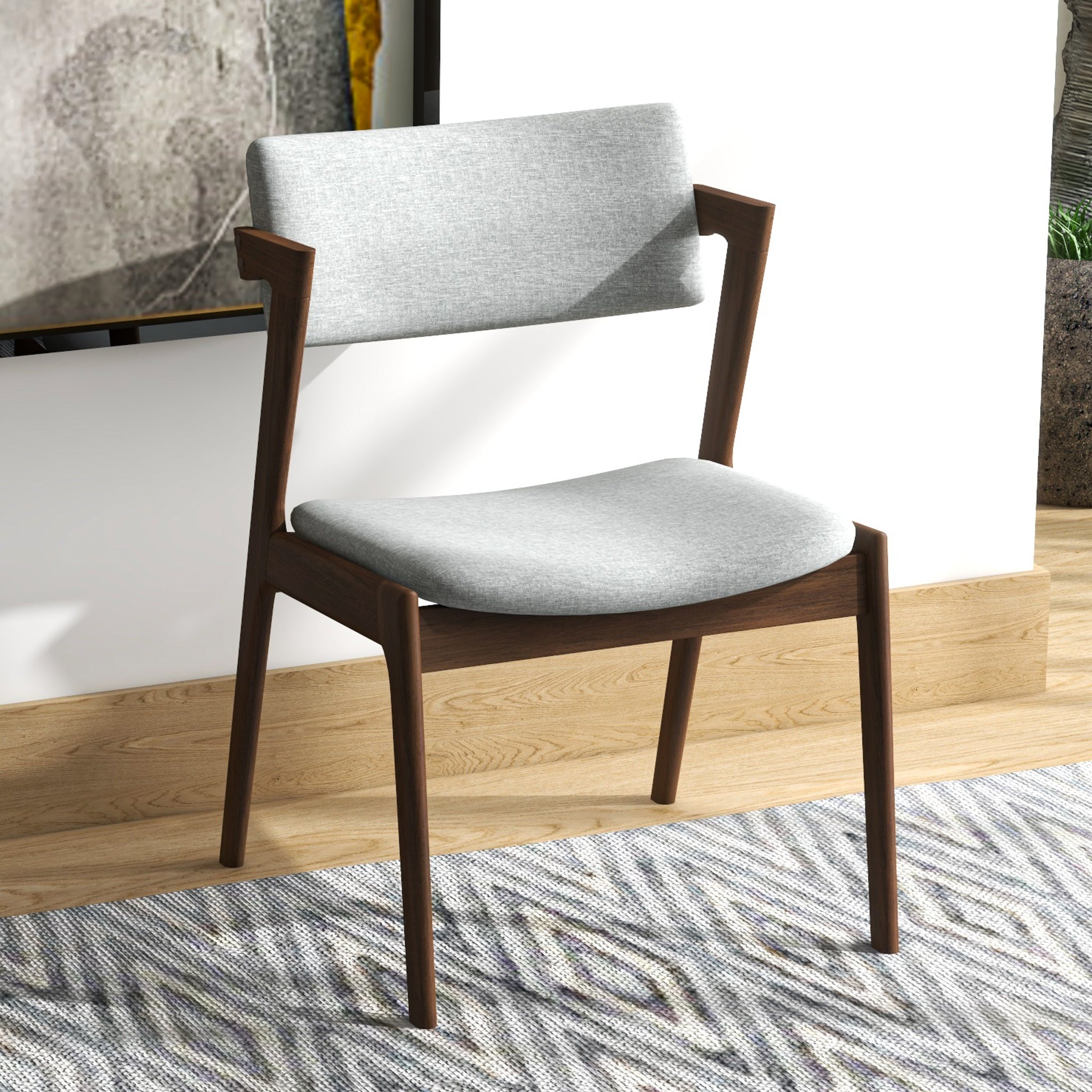 Ricco Light Grey Fabric Dining Chair - Set of 2