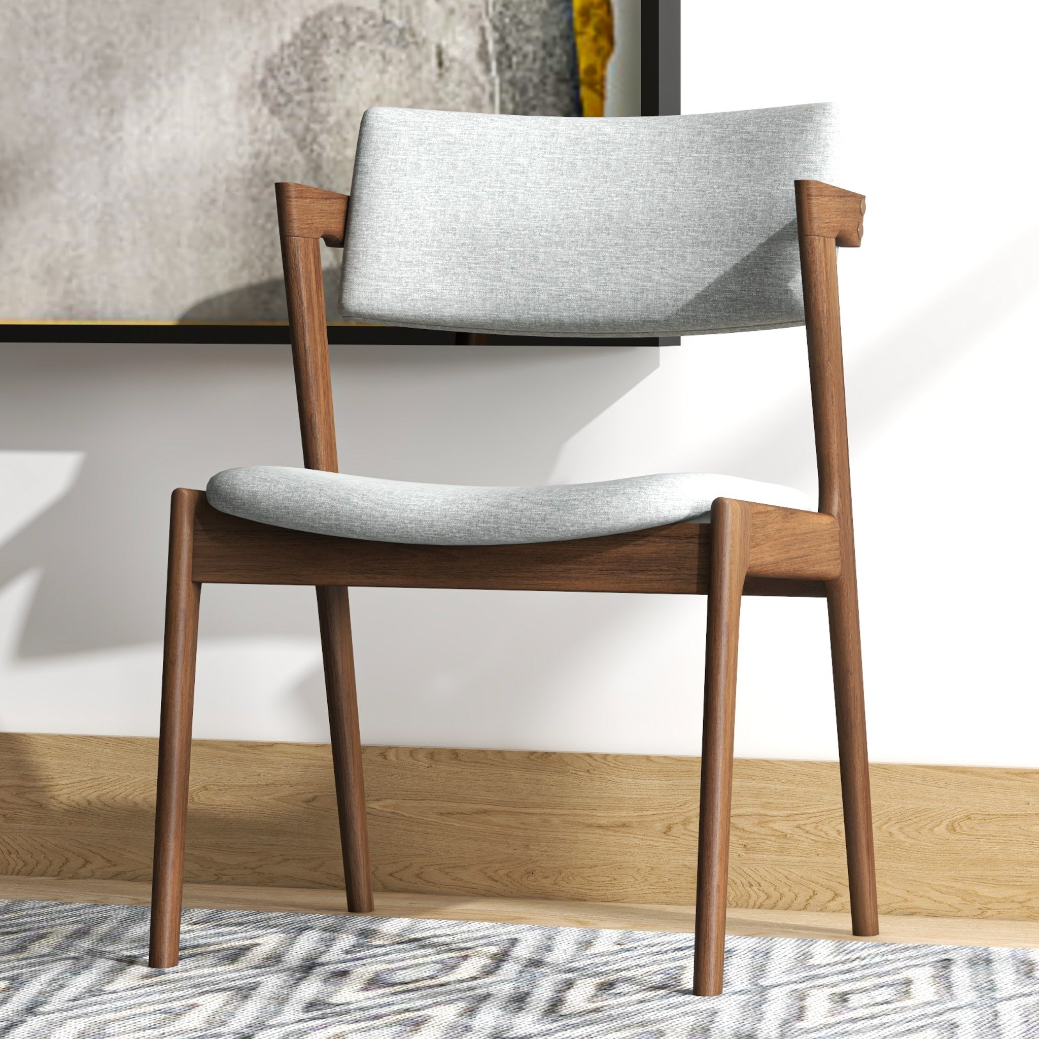 Ricco Light Grey Fabric Dining Chair - Set of 2