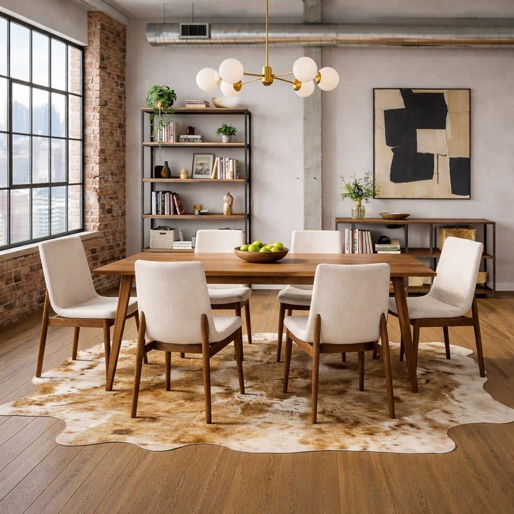 Rouka Beige Fabric Dining Chair - Set Of 2