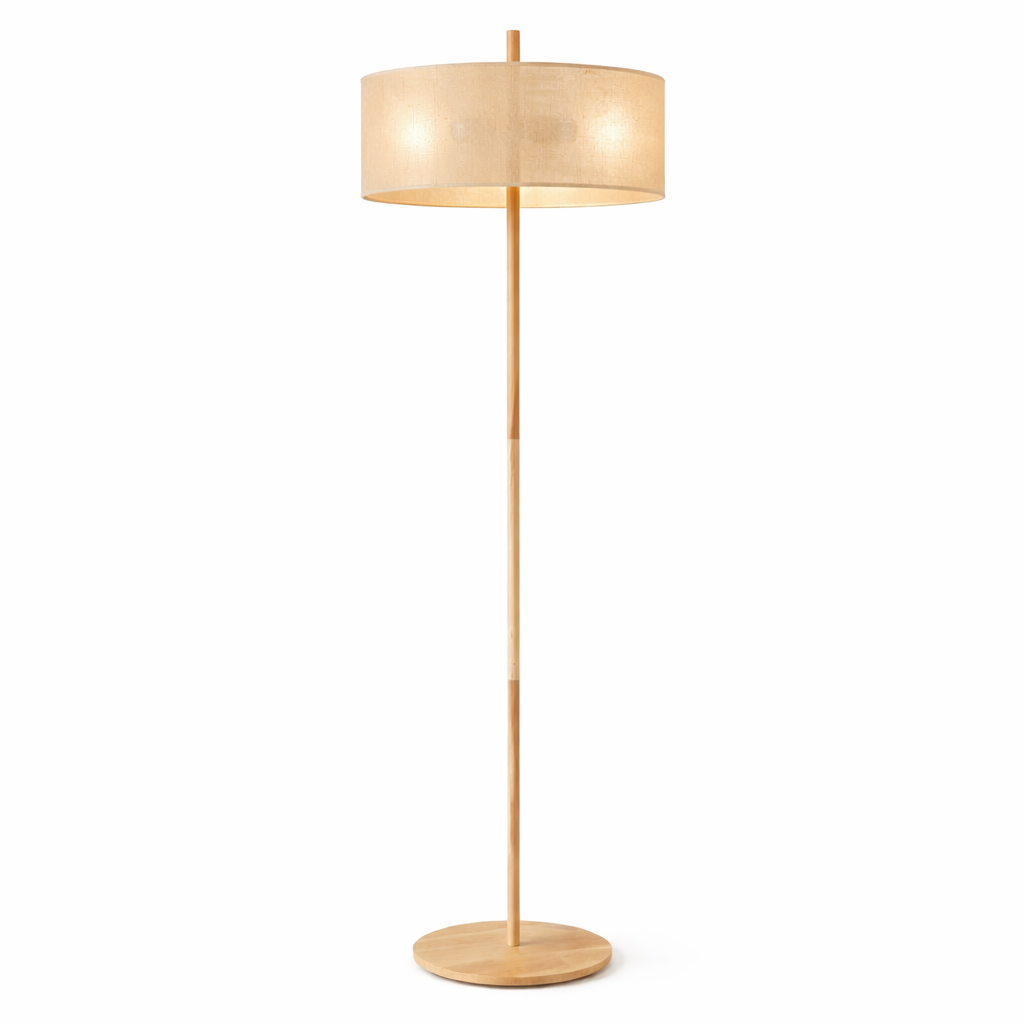 Shimmer Floor Lamp - Oak + Natural