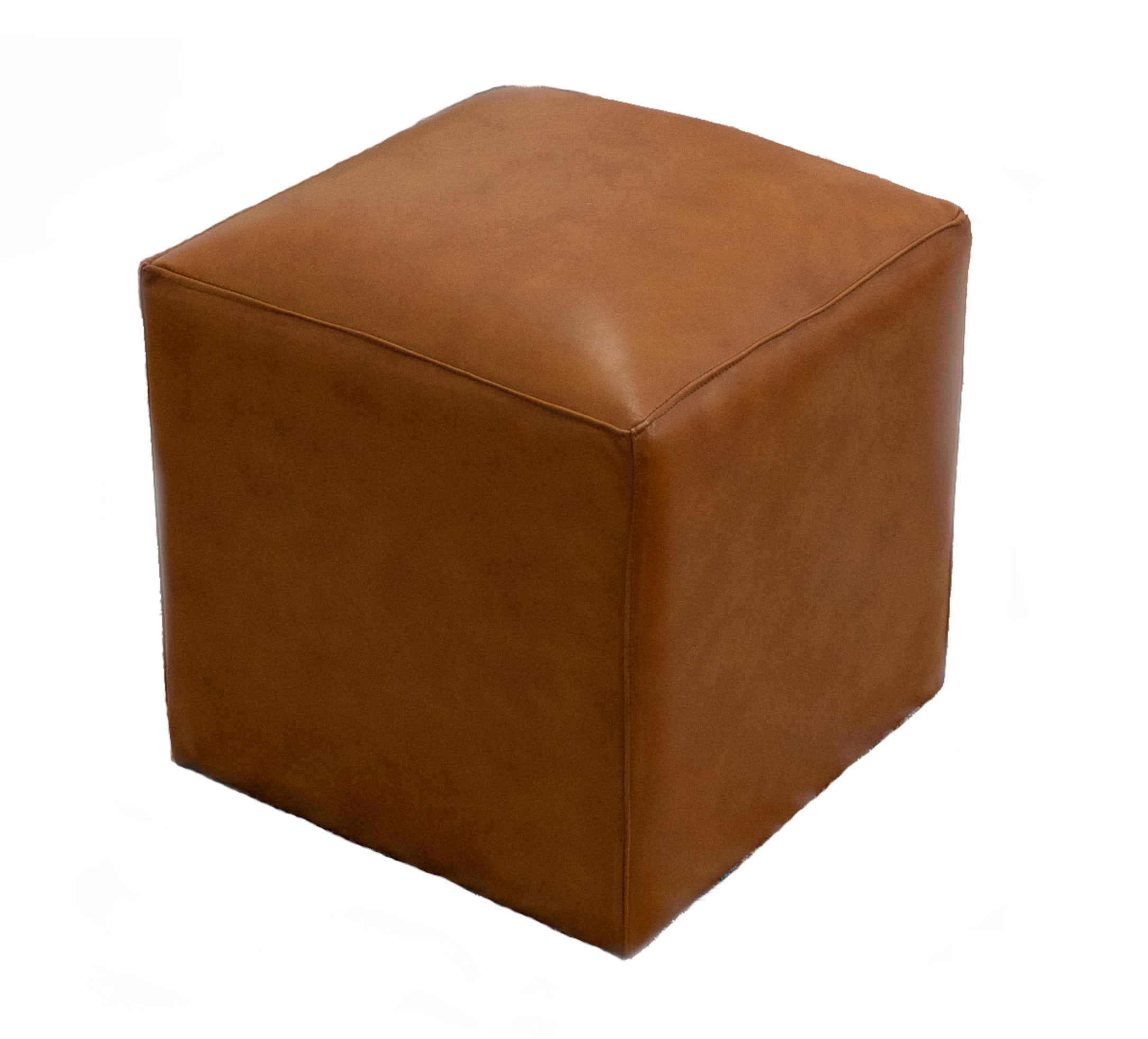 Sislo Tan Leather Ottoman