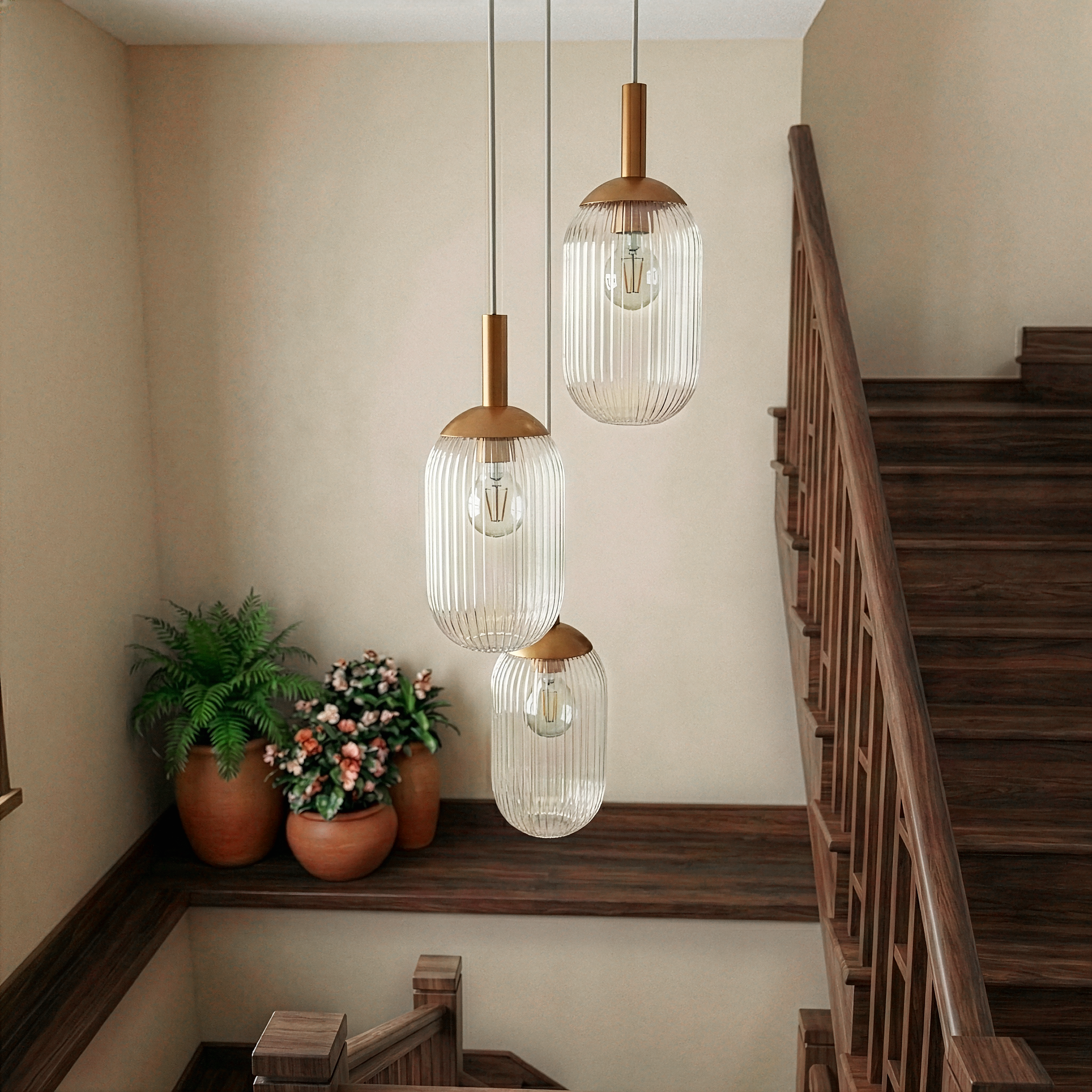 Solace Bronze - Clear Pendant Lamp