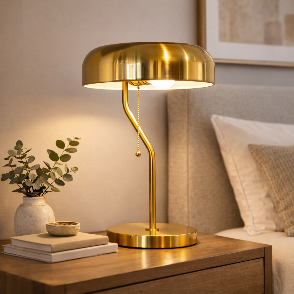 Sonata Table Lamp - Gold outer - White inner