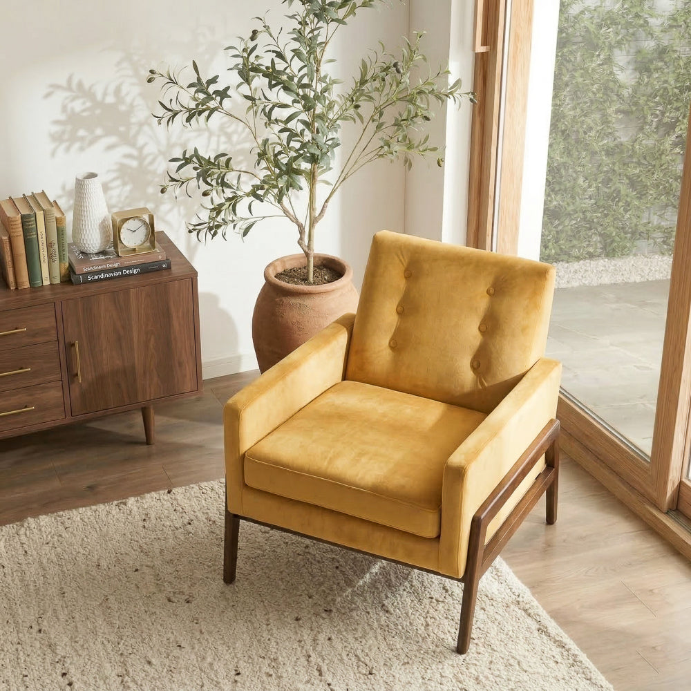 Stella Gold Velvet Lounge Chair