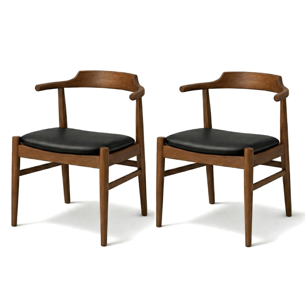 Sterling Dining Chair Black Leather - Set of 2