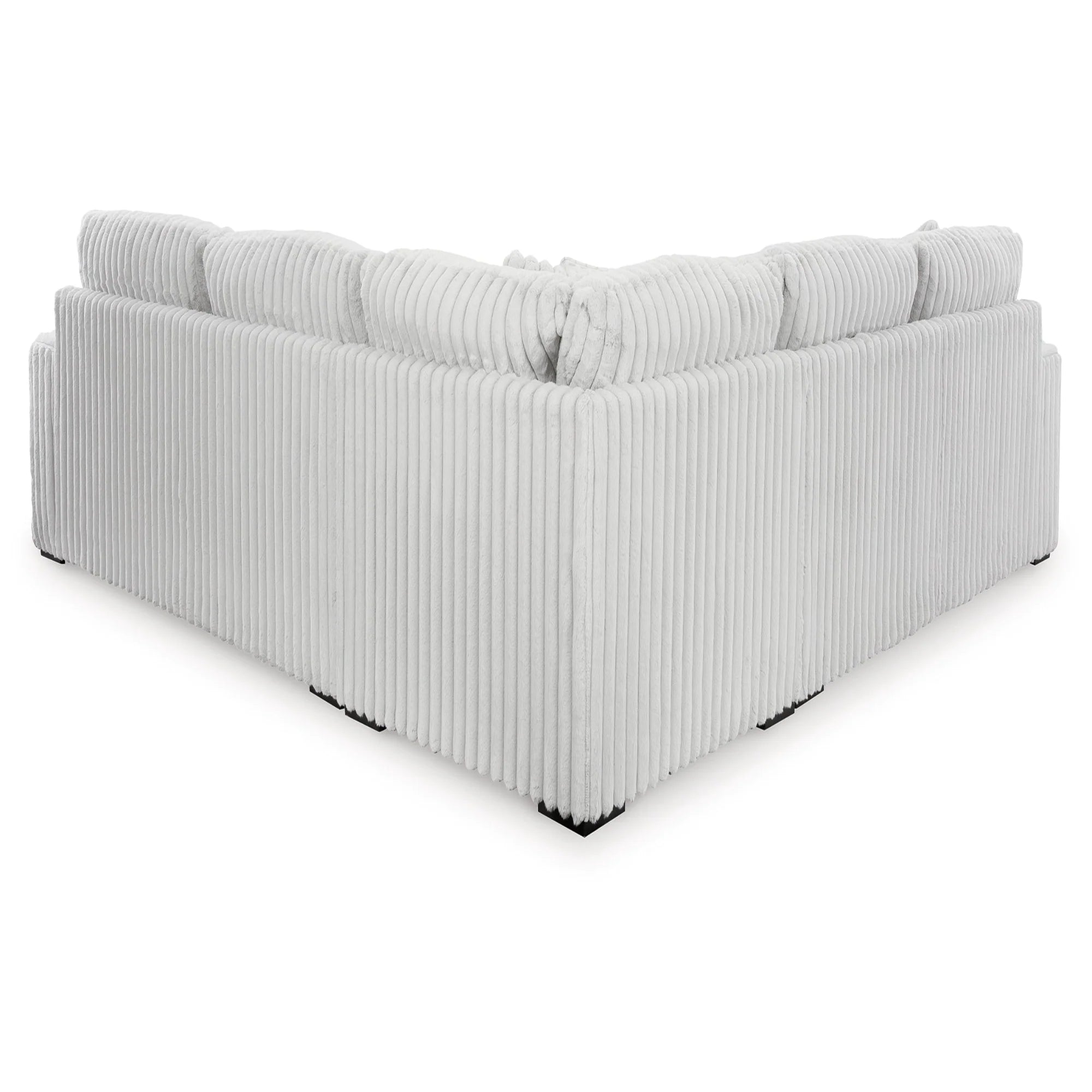 Stupendous 3-Piece Jumbo Cord Corner Sectional Sofa